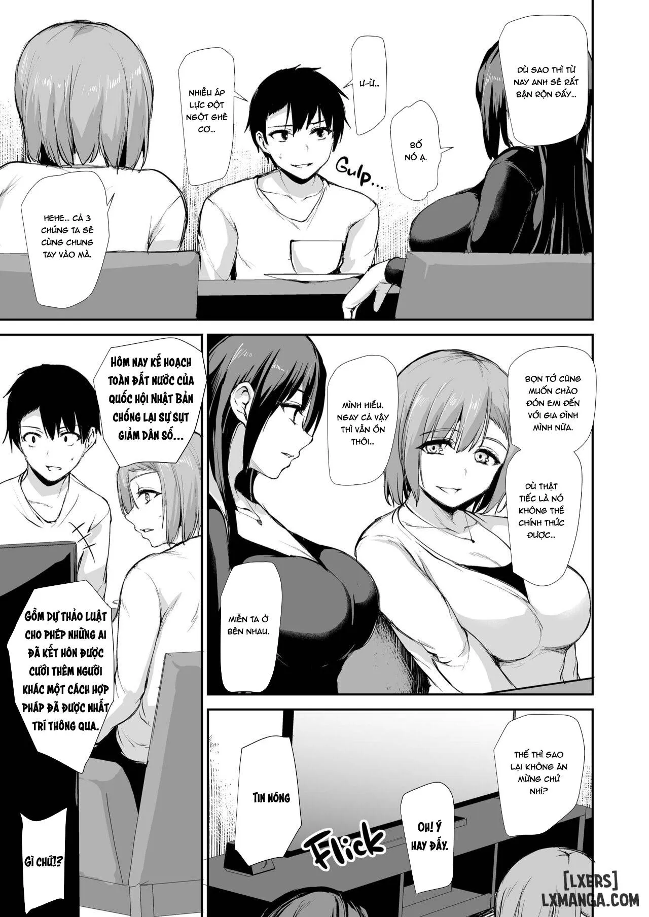 HentaiVN.net - Ảnh 27 - Tôi Không Cương Nổi Nên Vợ Tôi Mang Bạn Cô Âý Tới - Chapter 3.3 END