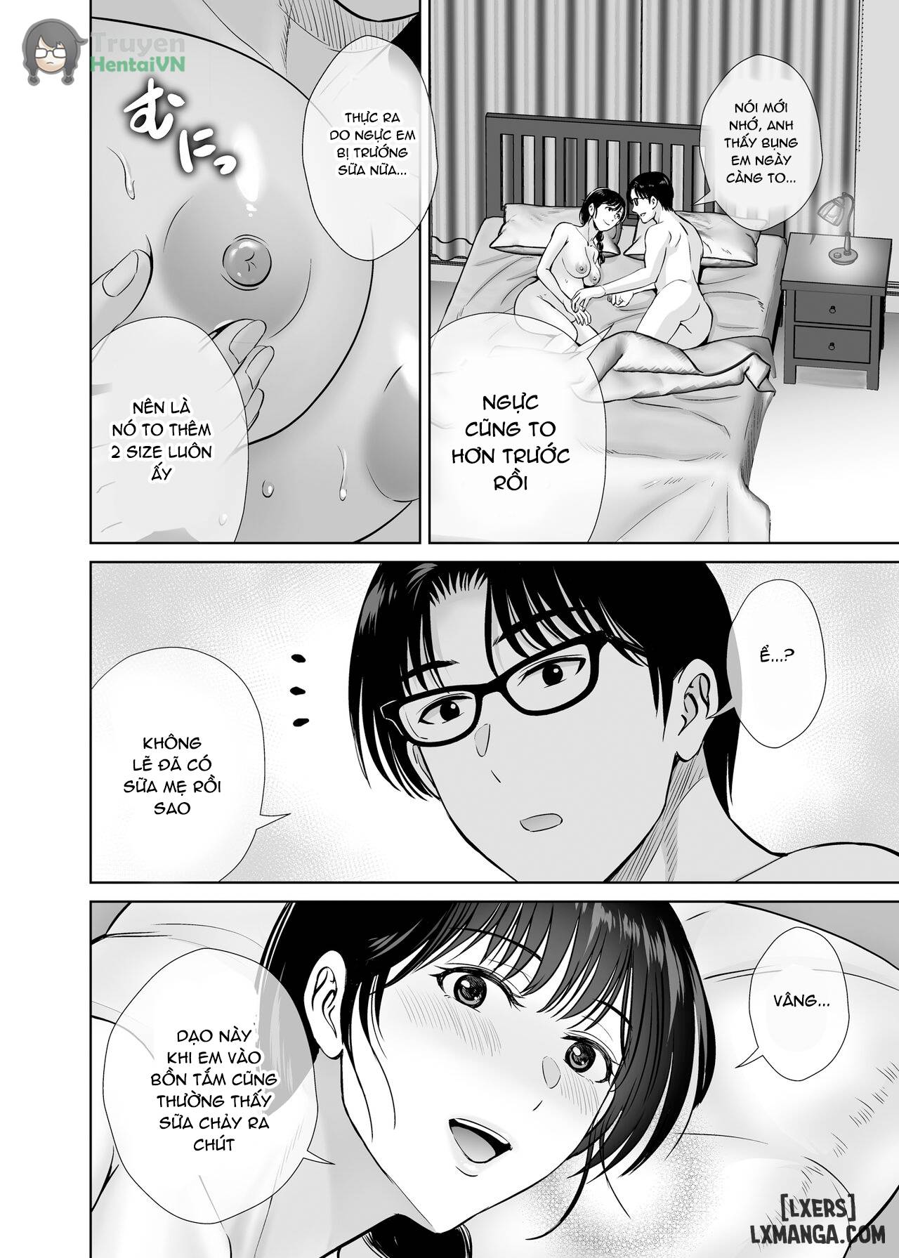 HentaiVN.net - Ảnh 17 - Kyonyuu Kaa-san ga Boku no Me mo Mae de 2 ~Bonyuu Mamire de Ikimakutta Hanashi~ - Oneshot