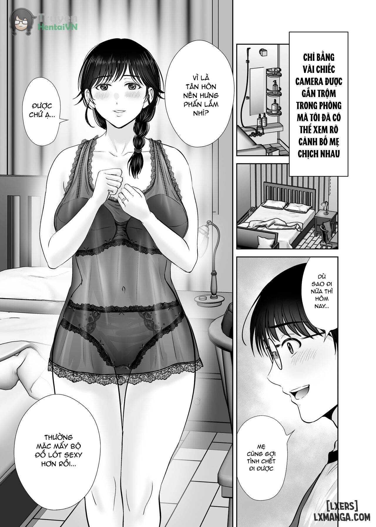 HentaiVN.net - Ảnh 4 - Kyonyuu Kaa-san ga Boku no Me mo Mae de 2 ~Bonyuu Mamire de Ikimakutta Hanashi~ - Oneshot