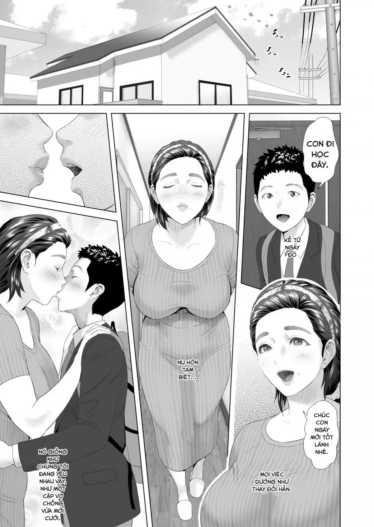 HentaiVN.net - Ảnh 3 - Kinjo Yuuwaku Musuko o Icha Love SEX Zuke ni Suru Haha Hen - Chap 1