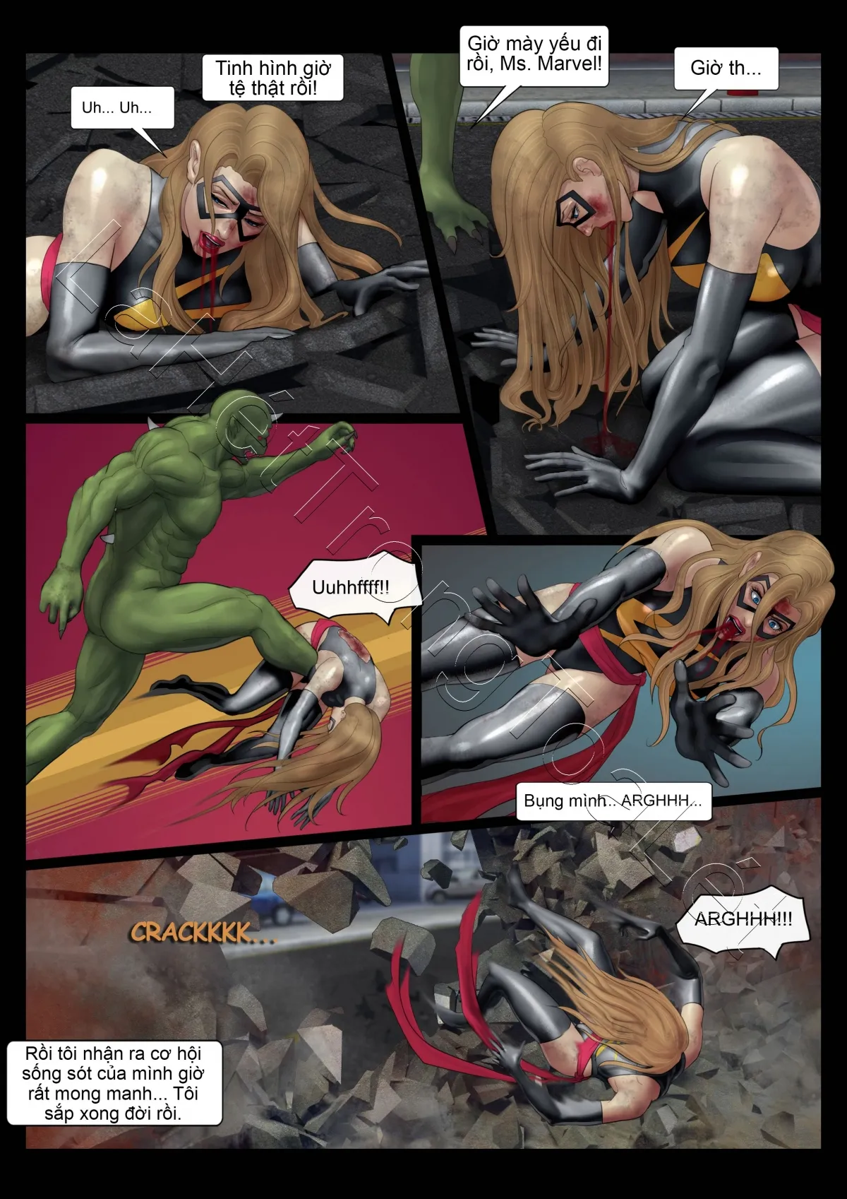 HentaiVN.net - Ảnh 3 - Ác mộng của các Avenger (GURO) [Avengers' Nightmare] - Ngày tàn của Ms. Marvel (tập 2)