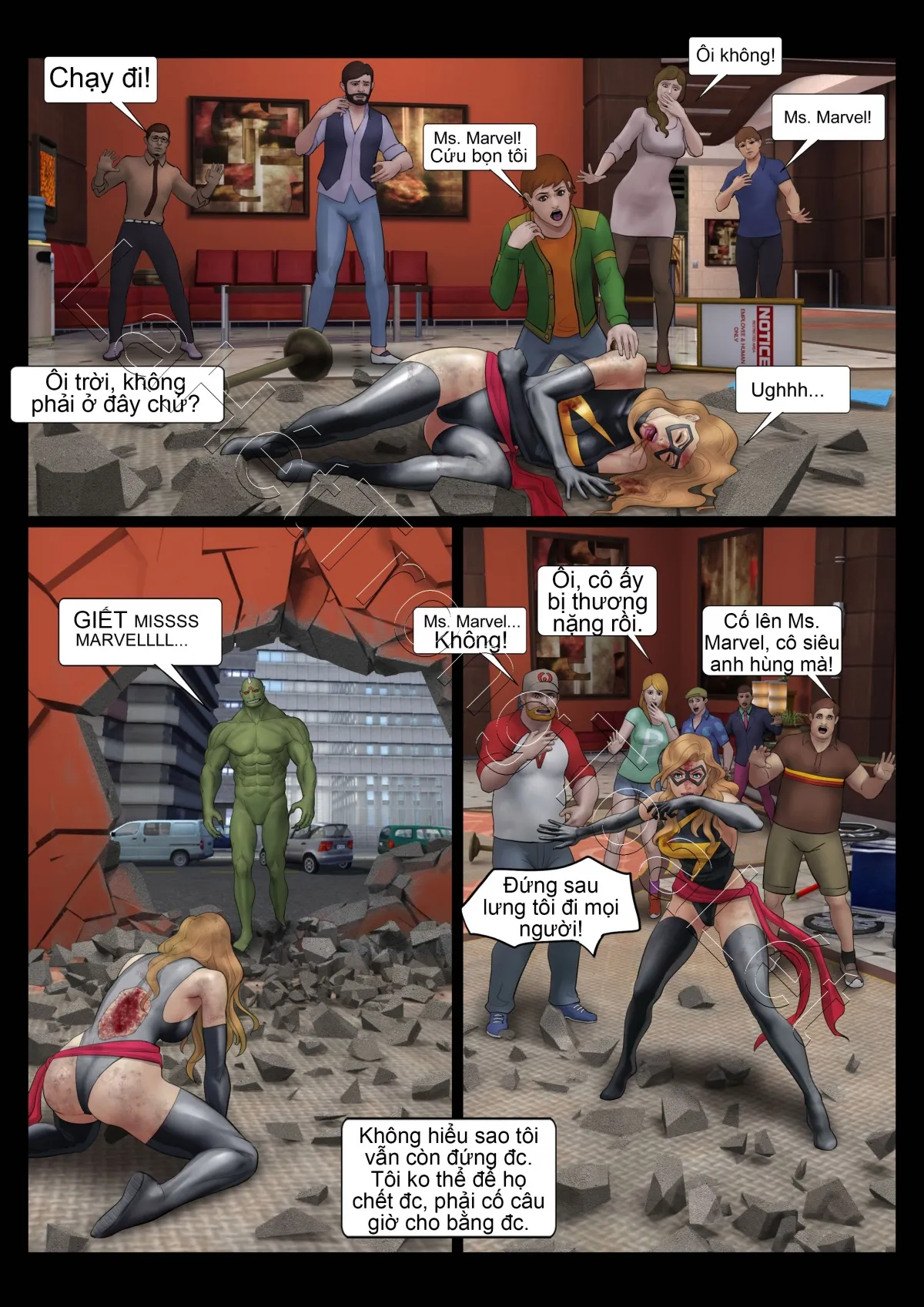 HentaiVN.net - Ảnh 4 - Ác mộng của các Avenger (GURO) [Avengers' Nightmare] - Ngày tàn của Ms. Marvel (tập 2)