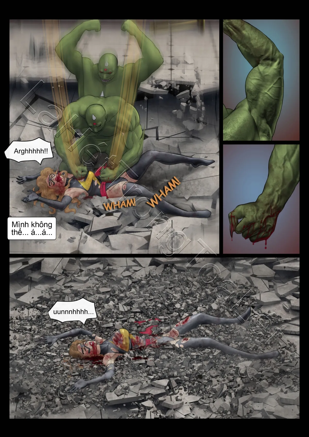 HentaiVN.net - Ảnh 8 - Ác mộng của các Avenger (GURO) [Avengers' Nightmare] - Ngày tàn của Ms. Marvel (tập 2)