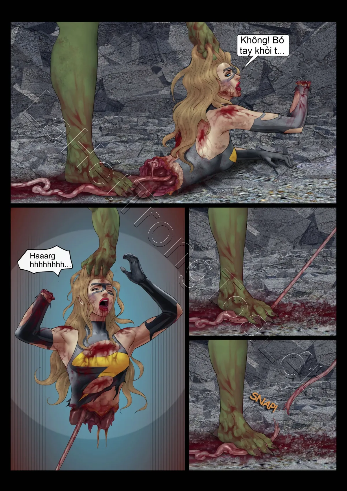 HentaiVN.net - Ảnh 10 - Ác mộng của các Avenger (GURO) [Avengers' Nightmare] - Ngày tàn của Ms. Marvel (tập 3)
