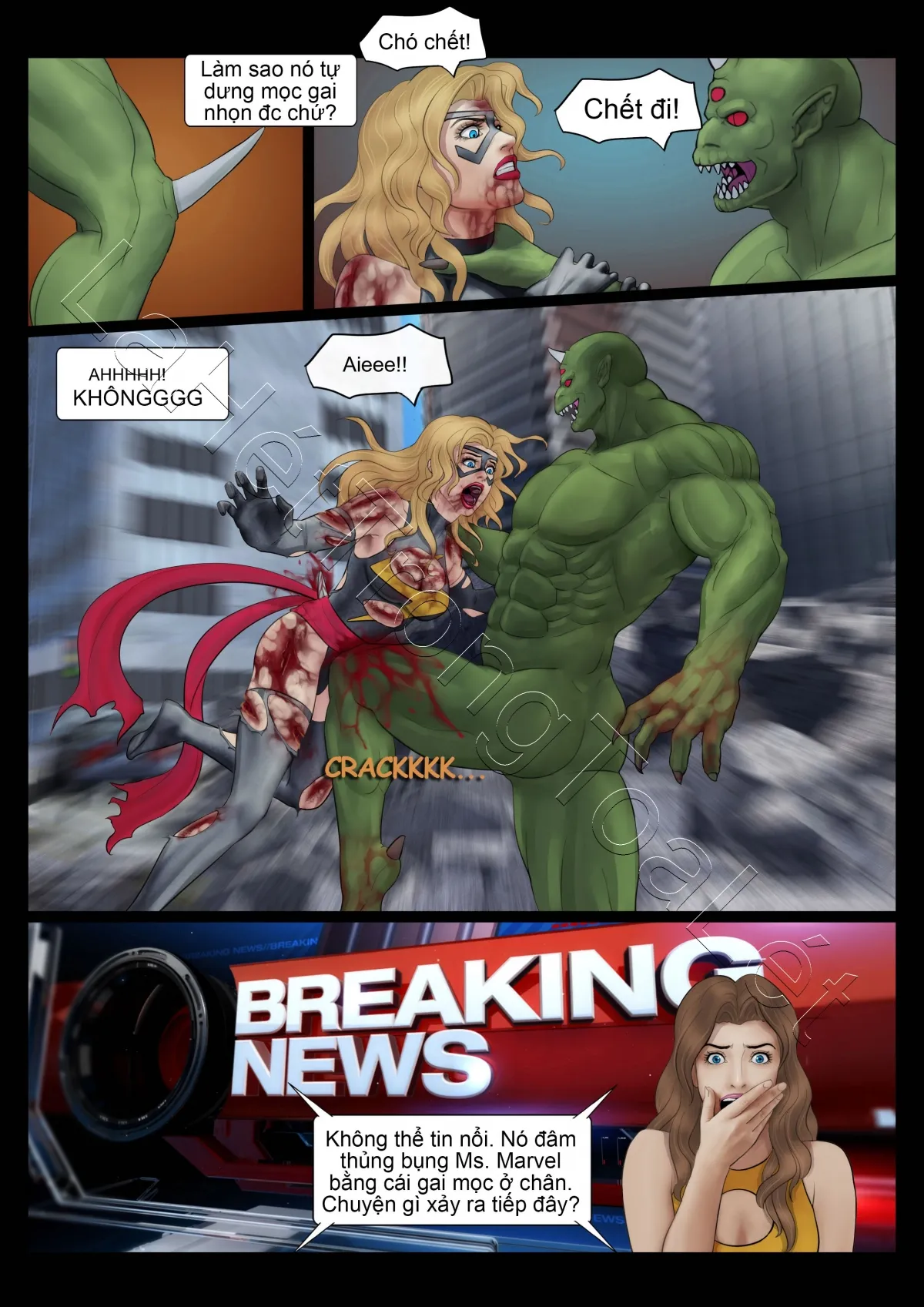 HentaiVN.net - Ảnh 4 - Ác mộng của các Avenger (GURO) [Avengers' Nightmare] - Ngày tàn của Ms. Marvel (tập 3)