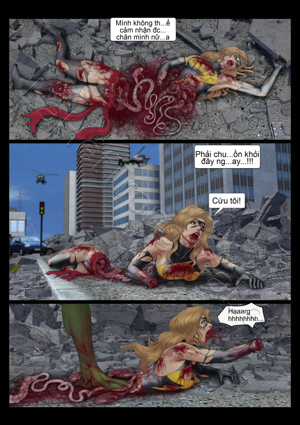 HentaiVN.net - Ảnh 9 - Ác mộng của các Avenger (GURO) [Avengers' Nightmare] - Ngày tàn của Ms. Marvel (tập 3)