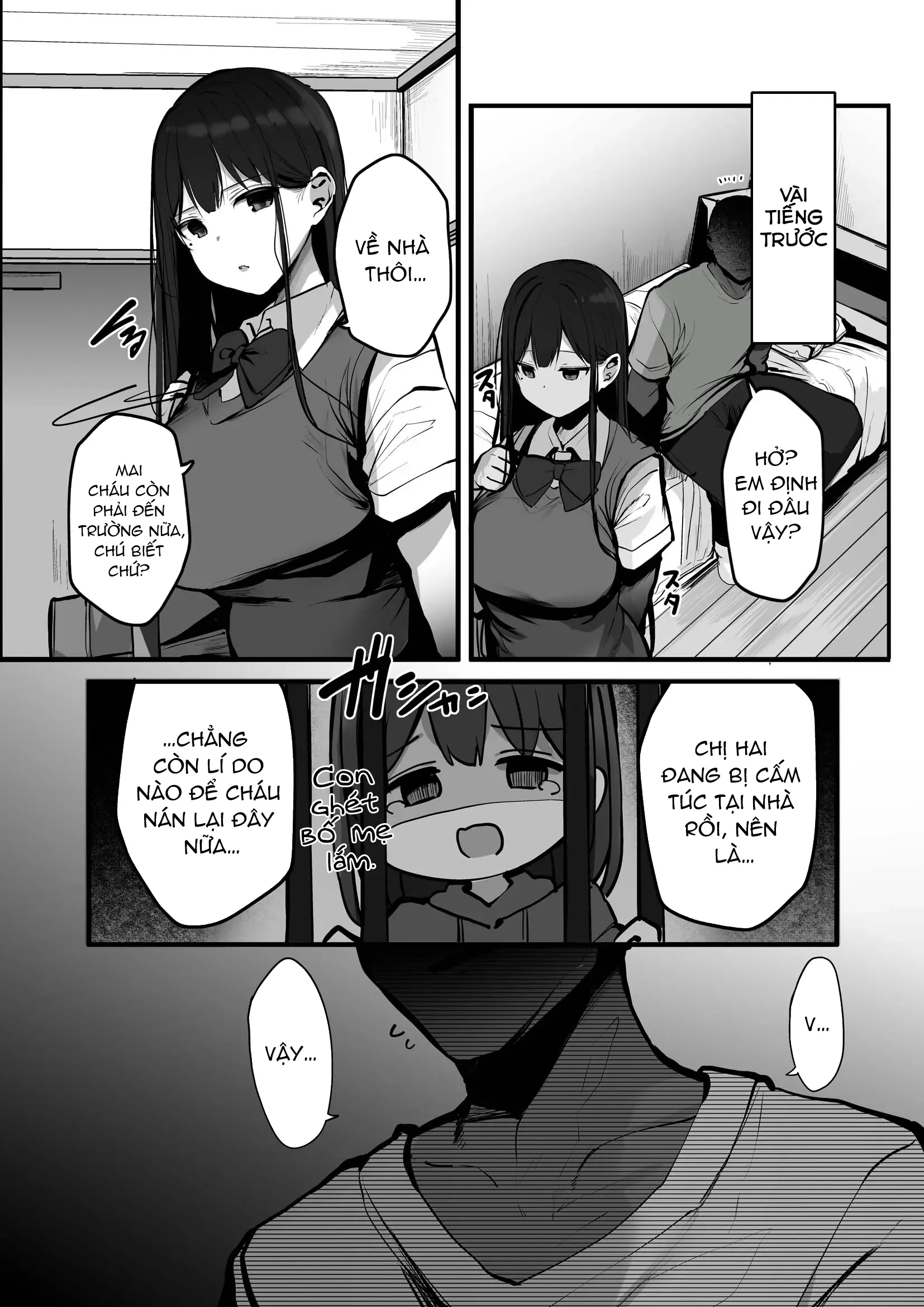 HentaiVN.net - Ảnh 7 - Cháu đã bảo đừng mà ông chú - oneshot
