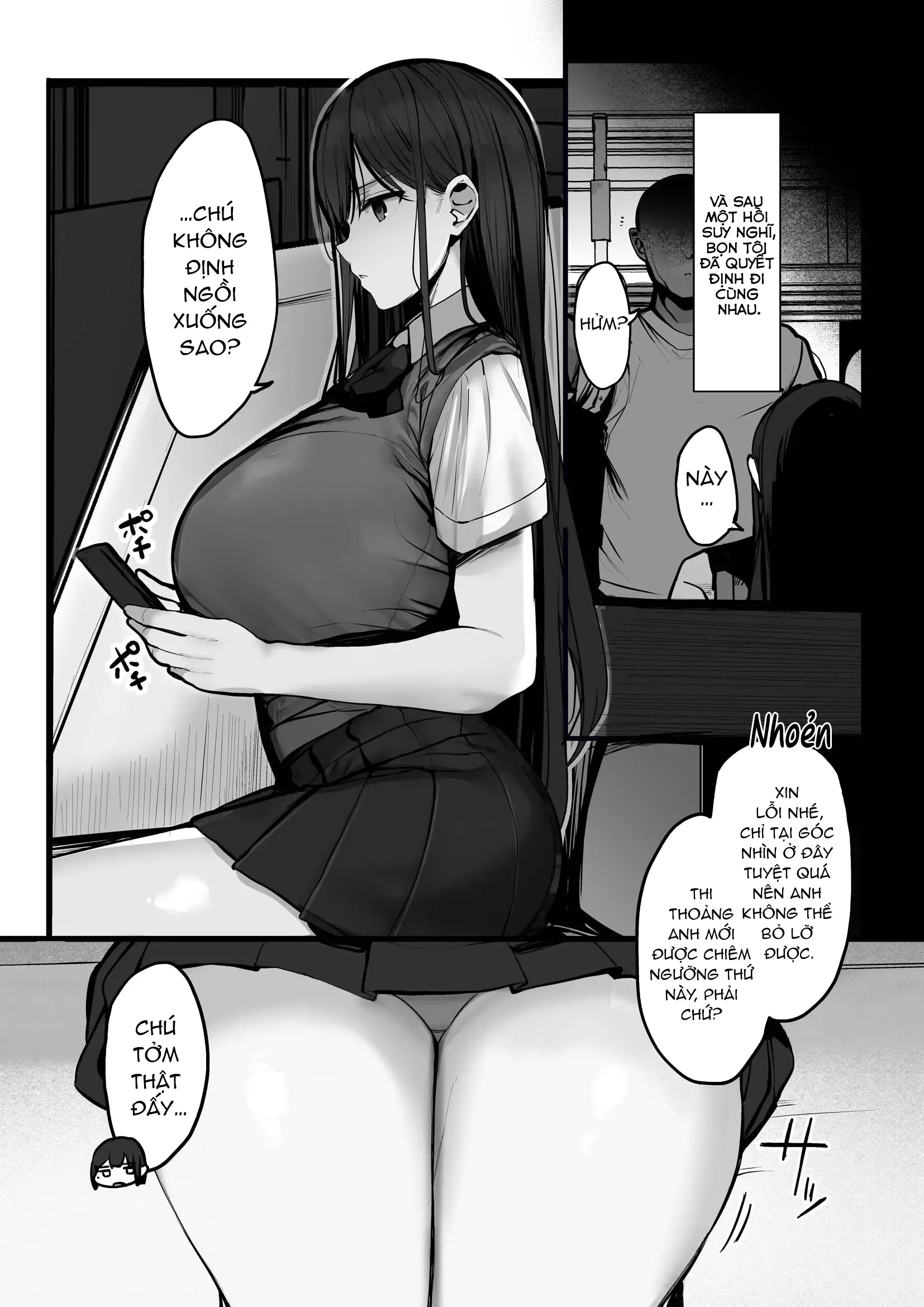 HentaiVN.net - Ảnh 8 - Cháu đã bảo đừng mà ông chú - oneshot