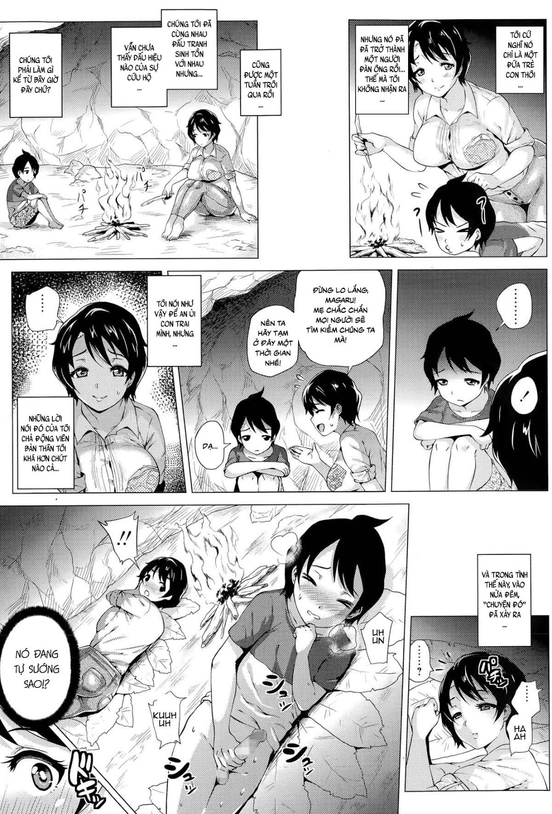 HentaiVN.net - Ảnh 5 - Mama To Boku To Mujintou [Mommy And Me And A Deserted Island] - Oneshot