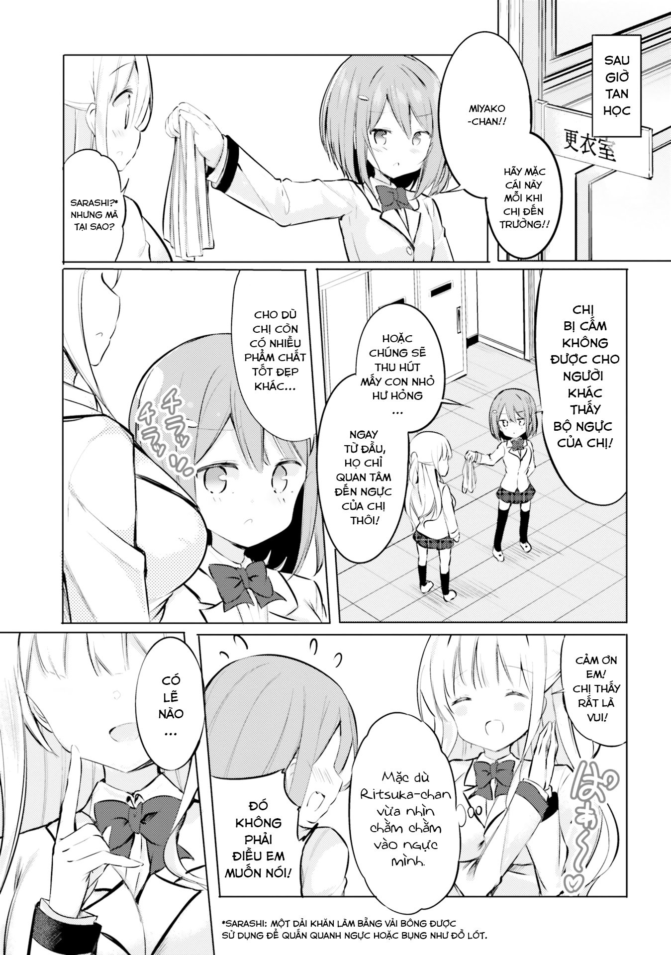 HentaiVN.net - Ảnh 13 - Yuri Boobs Anthology - 1. Nụ hôn bí mật nên là ở trên ngực [Kurou]