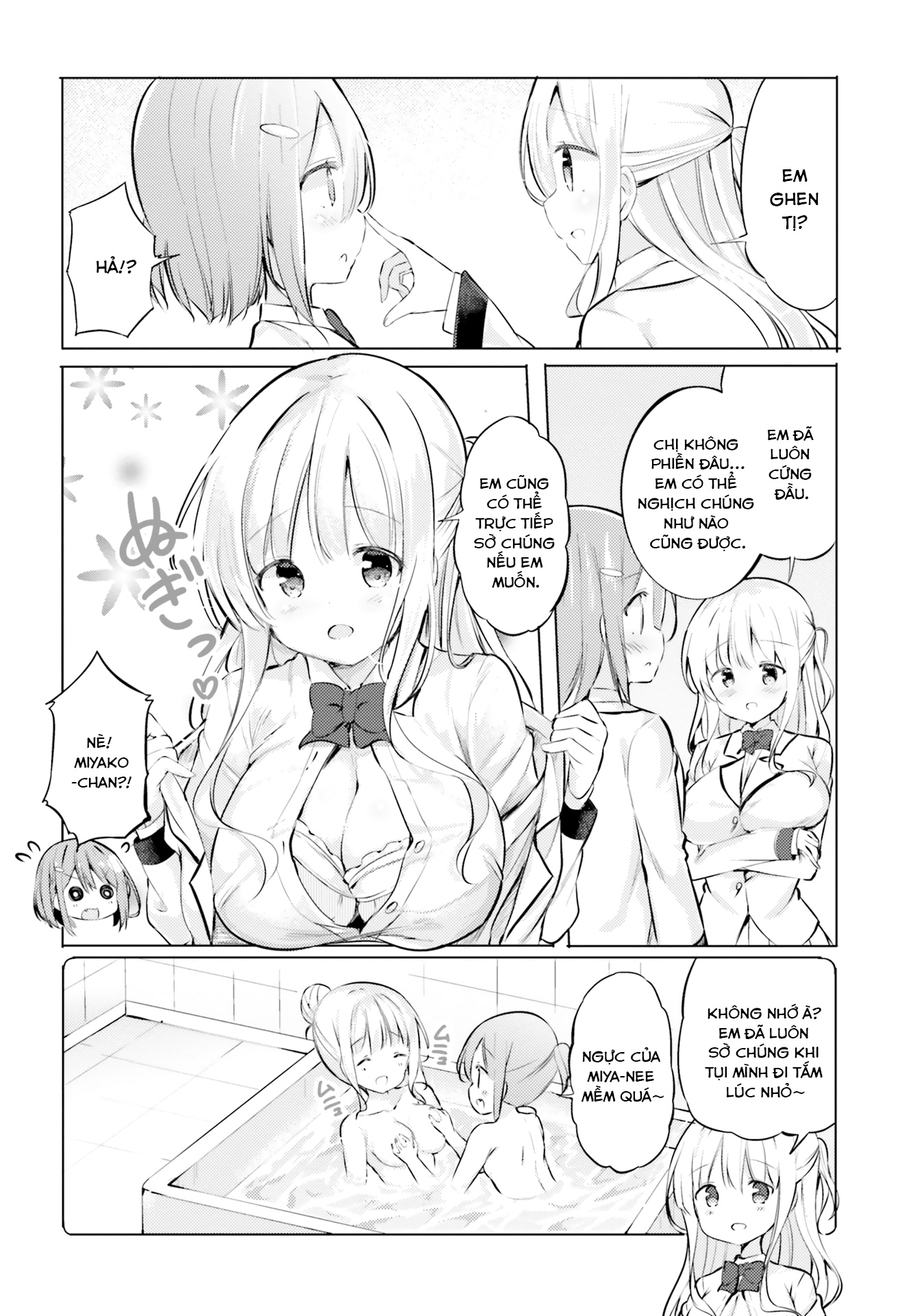 HentaiVN.net - Ảnh 14 - Yuri Boobs Anthology - 1. Nụ hôn bí mật nên là ở trên ngực [Kurou]