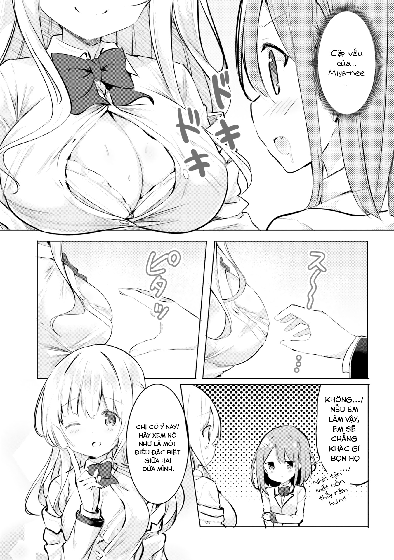 HentaiVN.net - Ảnh 15 - Yuri Boobs Anthology - 1. Nụ hôn bí mật nên là ở trên ngực [Kurou]