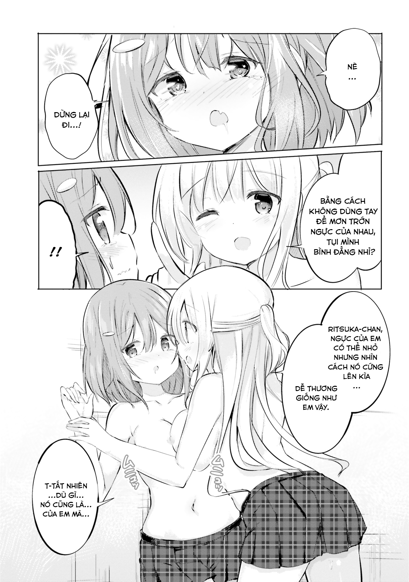 HentaiVN.net - Ảnh 17 - Yuri Boobs Anthology - 1. Nụ hôn bí mật nên là ở trên ngực [Kurou]