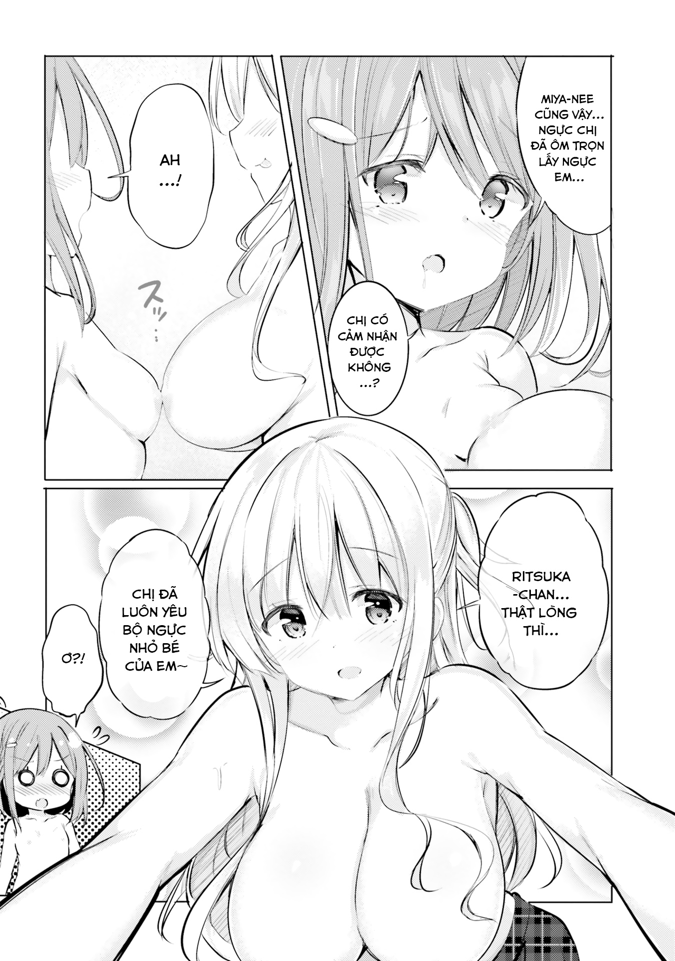 HentaiVN.net - Ảnh 18 - Yuri Boobs Anthology - 1. Nụ hôn bí mật nên là ở trên ngực [Kurou]