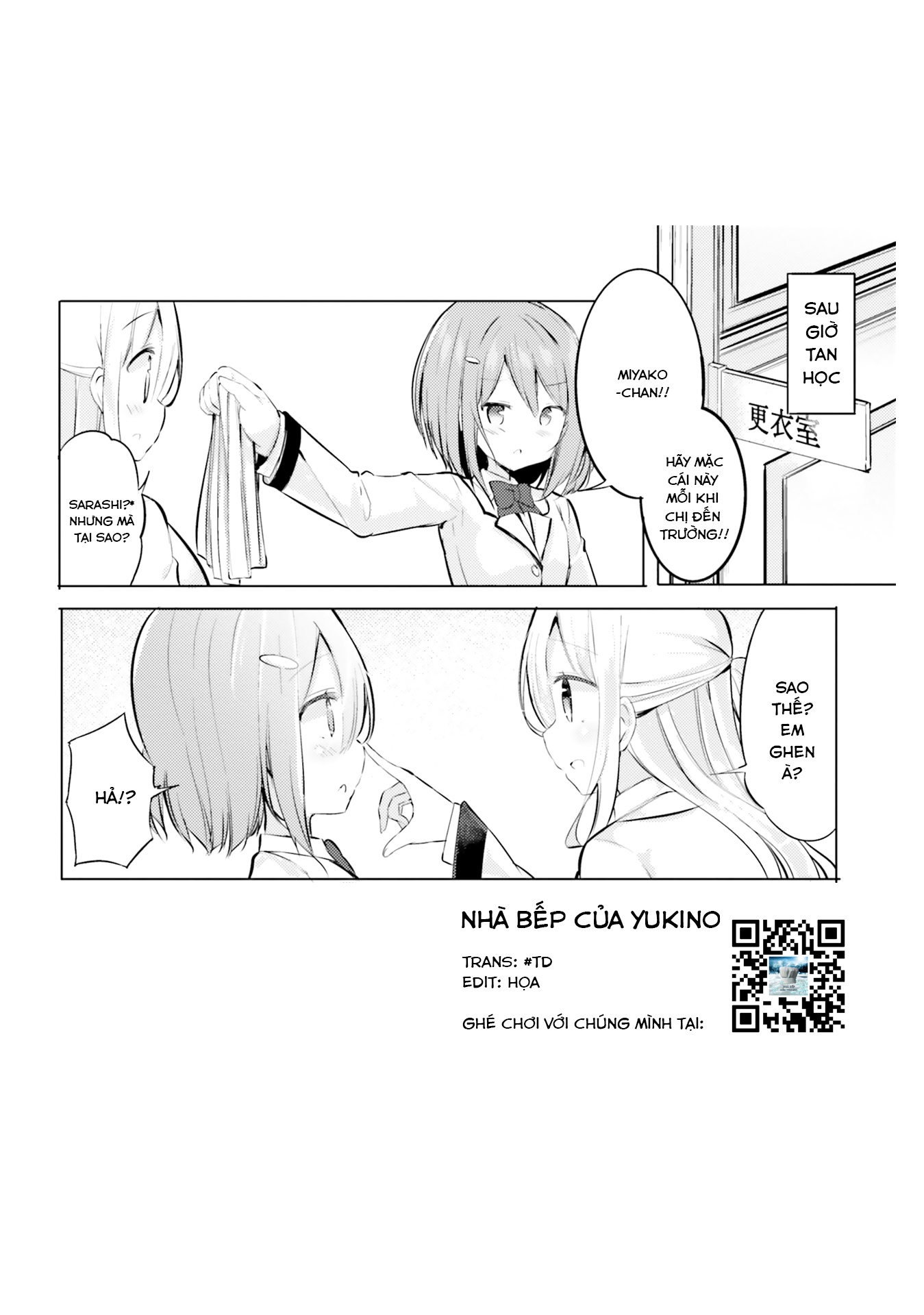 HentaiVN.net - Ảnh 21 - Yuri Boobs Anthology - 1. Nụ hôn bí mật nên là ở trên ngực [Kurou]
