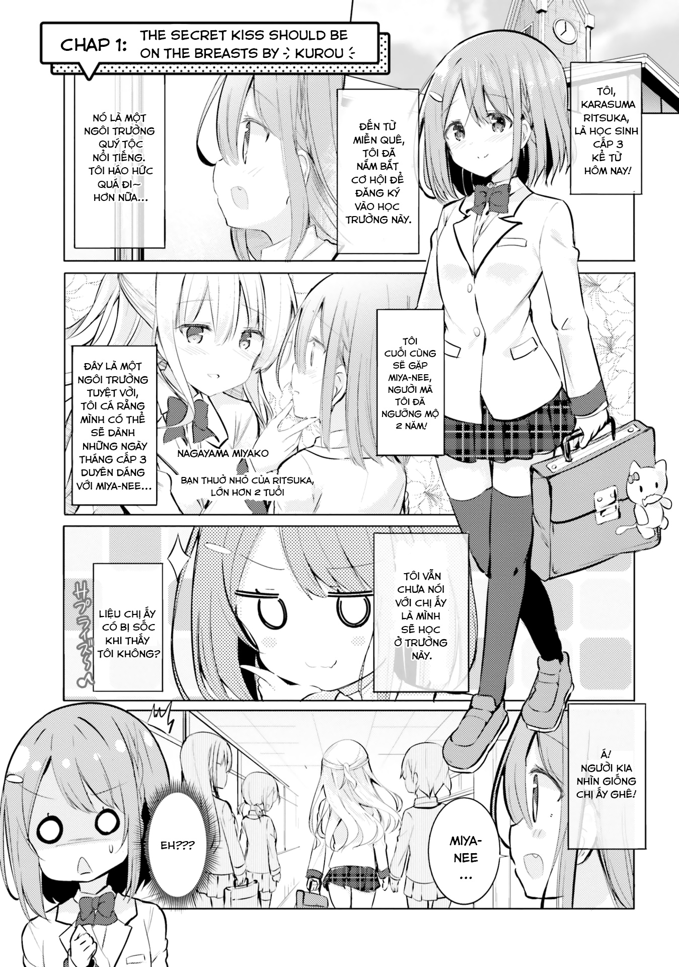 HentaiVN.net - Ảnh 7 - Yuri Boobs Anthology - 1. Nụ hôn bí mật nên là ở trên ngực [Kurou]