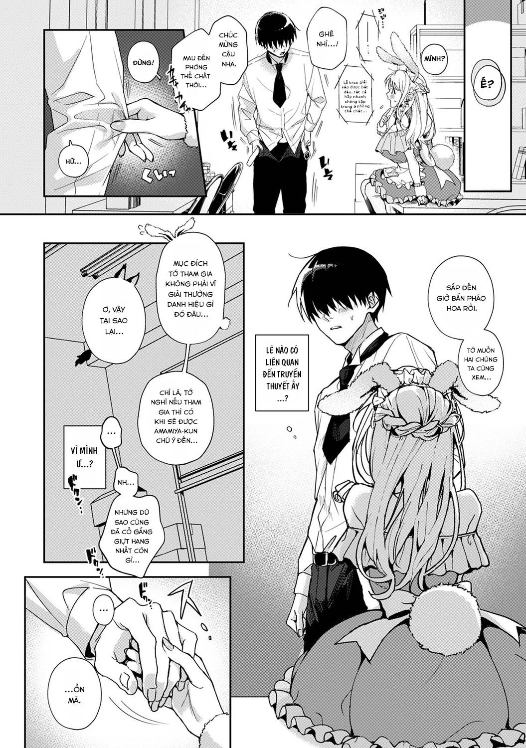 HentaiVN.net - Ảnh 18 - Tôi phũ lời em, em ẵm trọn đời tôi [俺だけに小悪魔な同級生～フったら押し倒されました!～ - 『Ore Da Ke Ni Koakuma Na Doukyuusei Fu Tta Ra Oshitao Sa Rema Shi Ta ~』] - Chap 5B: Lễ hội văn hóa(nửa sau)