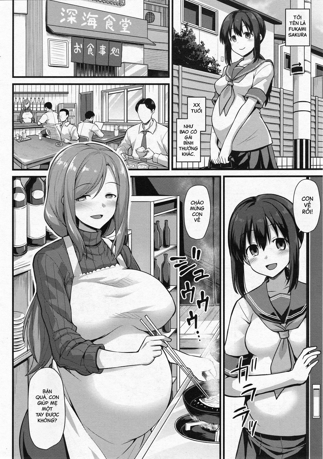 HentaiVN.net - Ảnh 5 - Cơm hai mẹ con - Oneshot