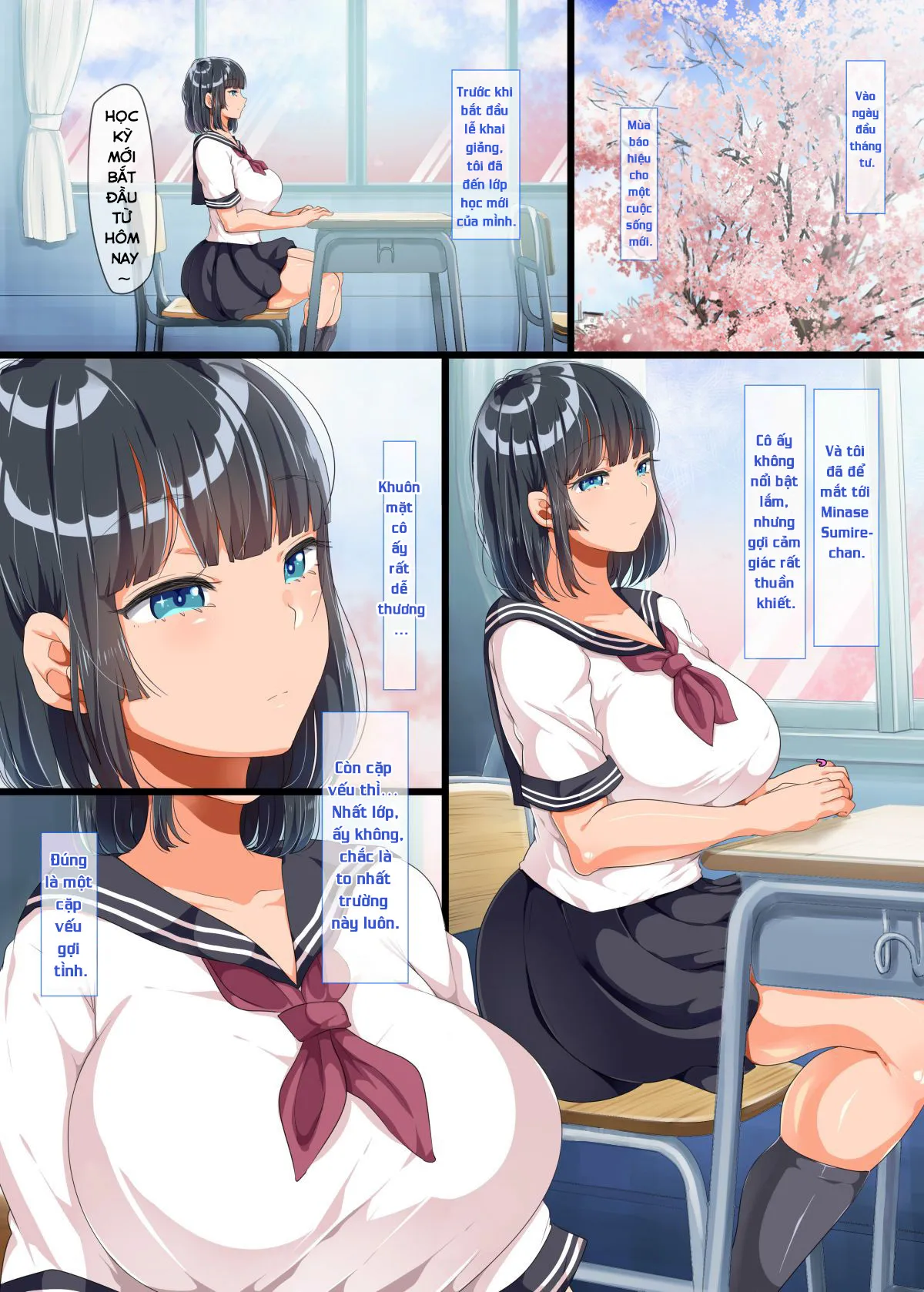 HentaiVN.net - Ảnh 3 - Onaji Class ni Natta Muboubi Muteikou Kyonyuu Bishoujo Sumire-chan ni Yaritai Houdai na Shingakki [同じクラスになった無防備・無抵抗巨乳美少女すみれちゃんにヤリたい放題な新学期] - Chap 1