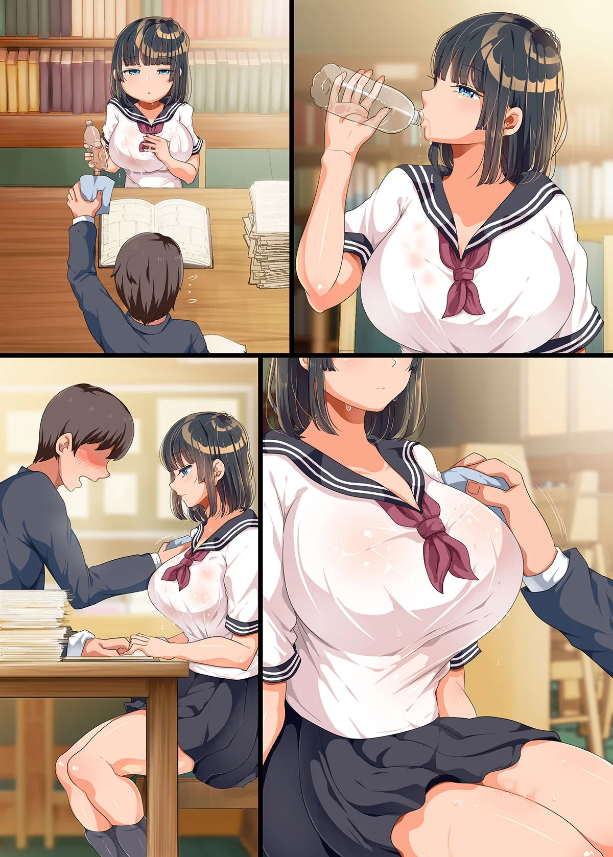 HentaiVN.net - Ảnh 5 - Onaji Class ni Natta Muboubi Muteikou Kyonyuu Bishoujo Sumire-chan ni Yaritai Houdai na Shingakki [同じクラスになった無防備・無抵抗巨乳美少女すみれちゃんにヤリたい放題な新学期] - Chap 1.1