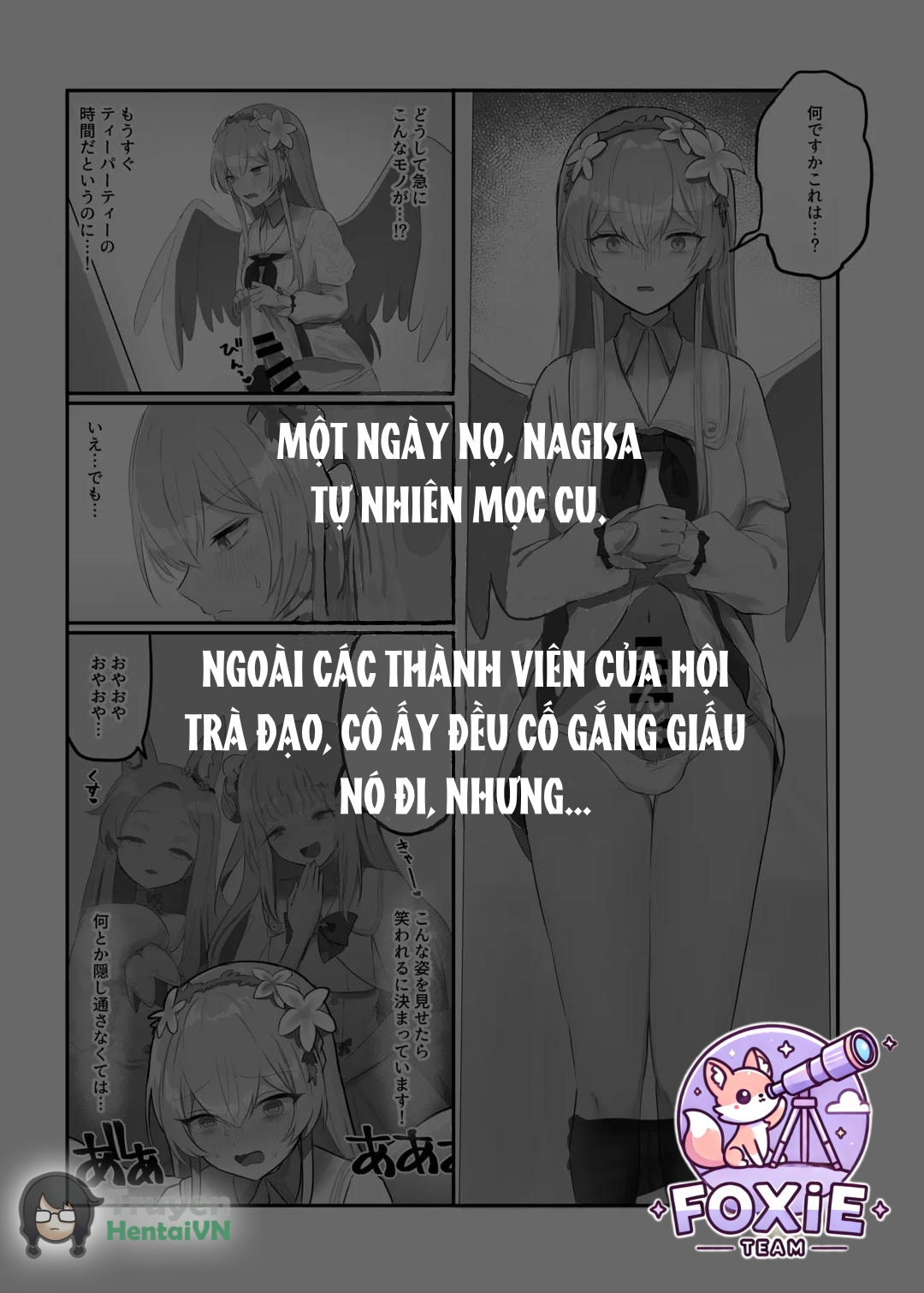 HentaiVN.net - Ảnh 3 - Futanari Tea Party Dosukebe Tougijou Nagisa VS Sisterhood + Kyuugo Kishidan (Blue Archive) - Oneshot