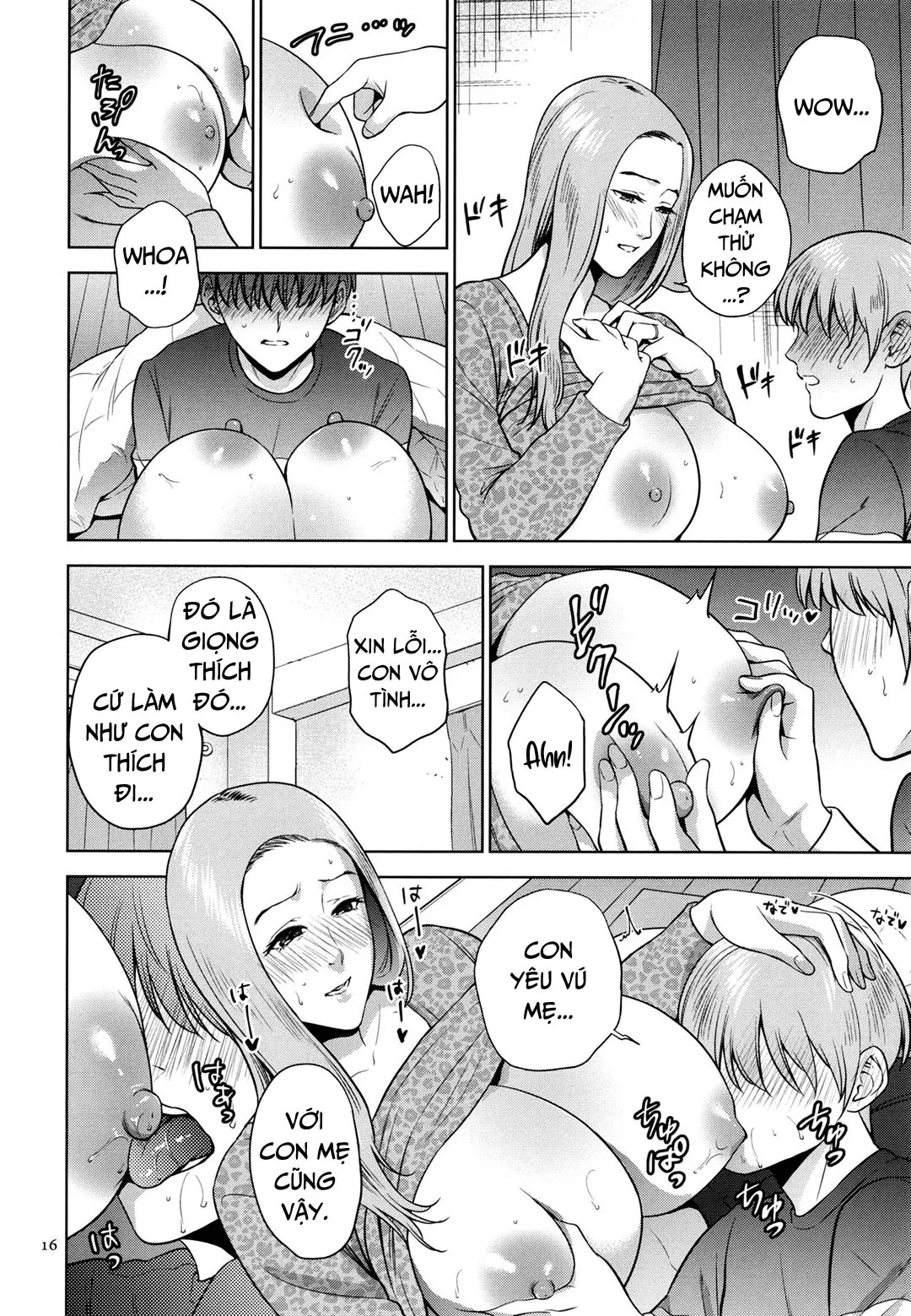 HentaiVN.net - Ảnh 16 - Mitsu Boshi Immoral [蜜母子インモラル + イラストカード] - Chap 1A