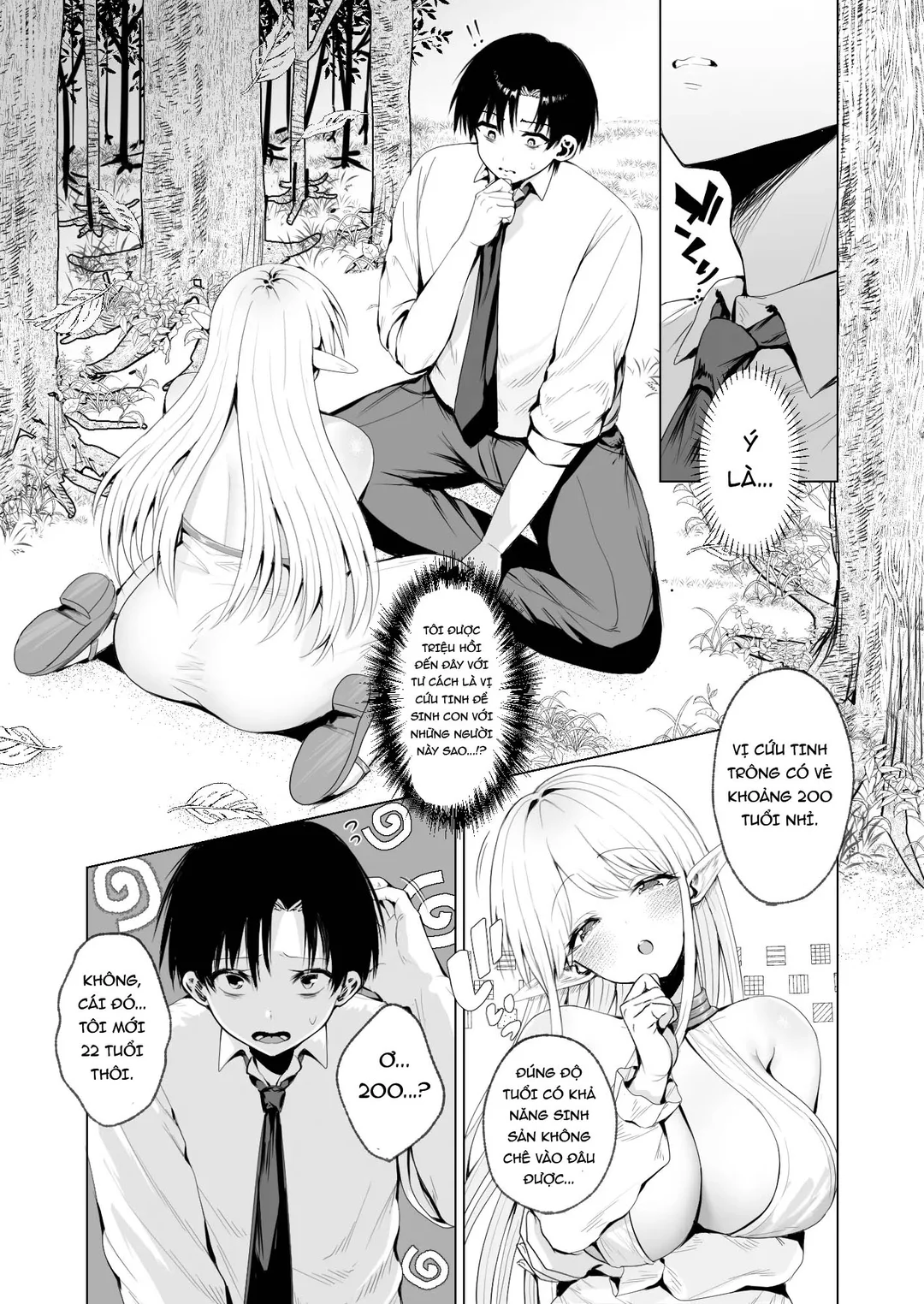 HentaiVN.net - Ảnh 11 - Bị triệu hồi đến dị giới để rồi gặp một bà mẹ Elf - Oneshot
