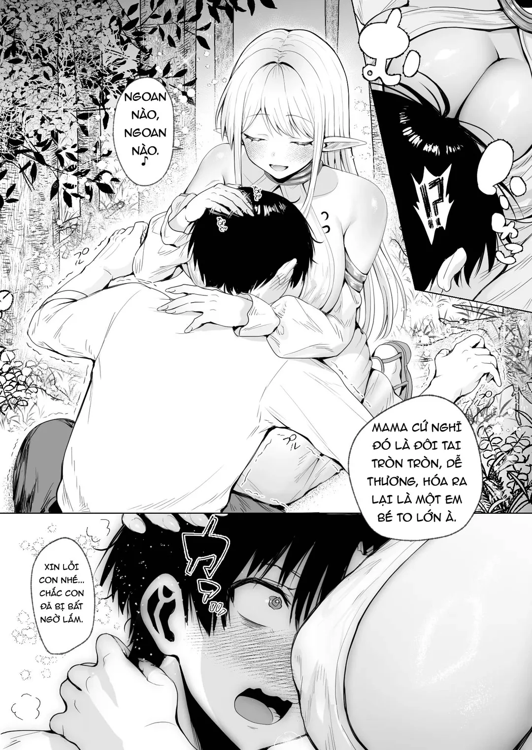 HentaiVN.net - Ảnh 13 - Bị triệu hồi đến dị giới để rồi gặp một bà mẹ Elf - Oneshot