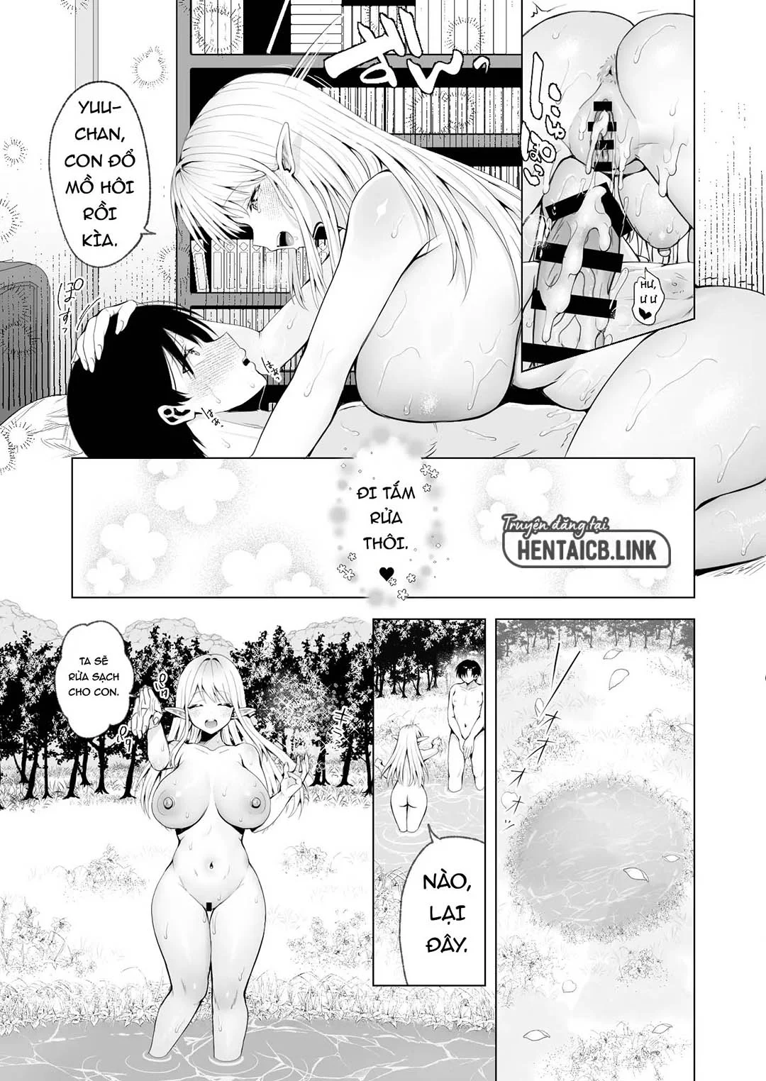 HentaiVN.net - Ảnh 36 - Bị triệu hồi đến dị giới để rồi gặp một bà mẹ Elf - Oneshot