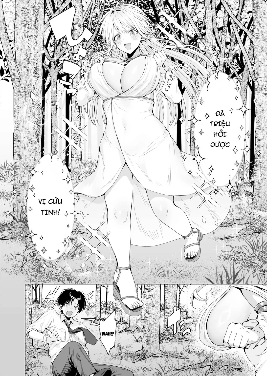 HentaiVN.net - Ảnh 7 - Bị triệu hồi đến dị giới để rồi gặp một bà mẹ Elf - Oneshot