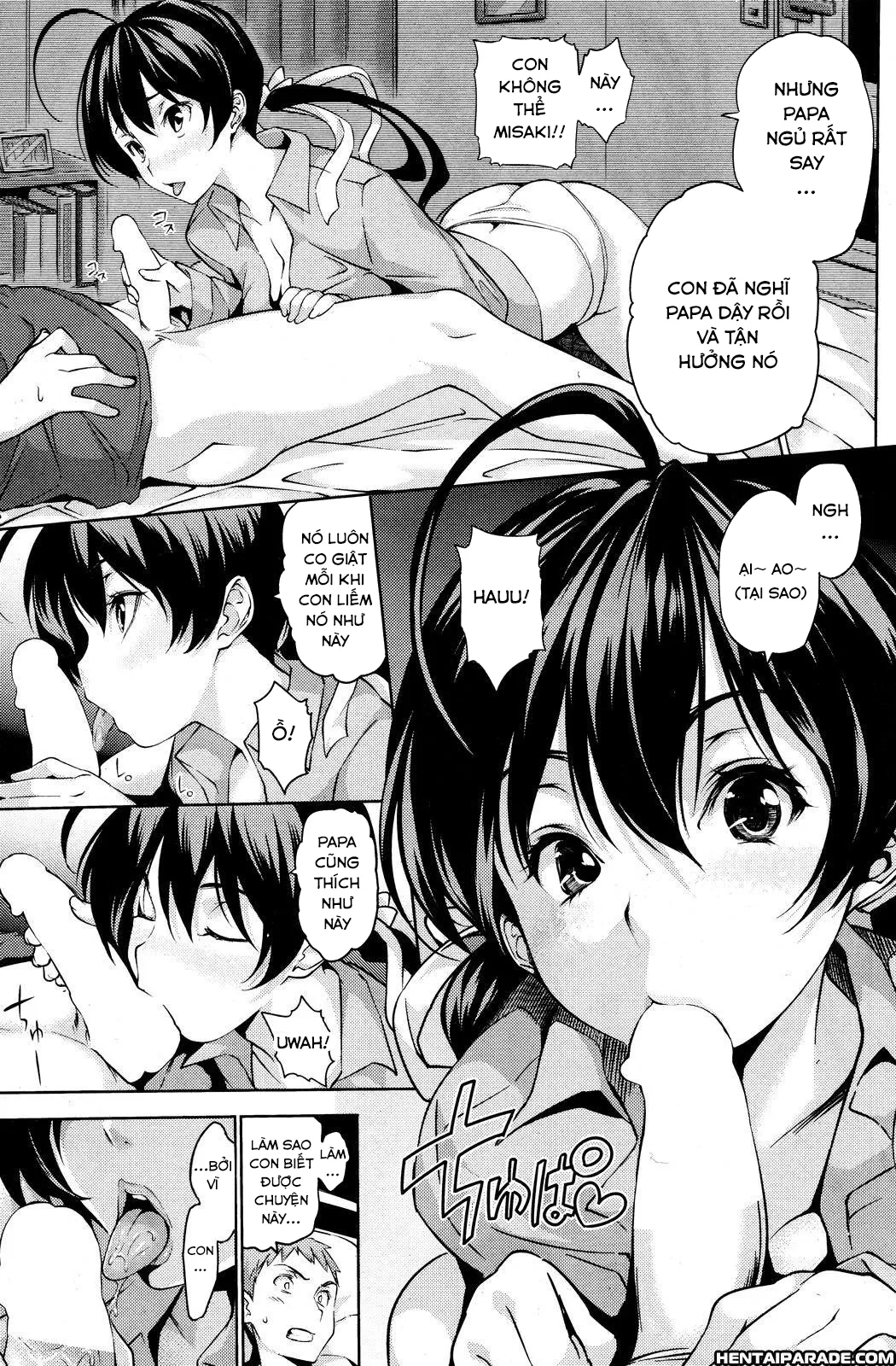 HentaiVN.net - Ảnh 10 - Happy Family Sleep [Ngủ cùng nhau nào] - OneShot