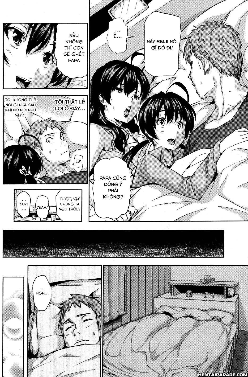 HentaiVN.net - Ảnh 7 - Happy Family Sleep [Ngủ cùng nhau nào] - OneShot