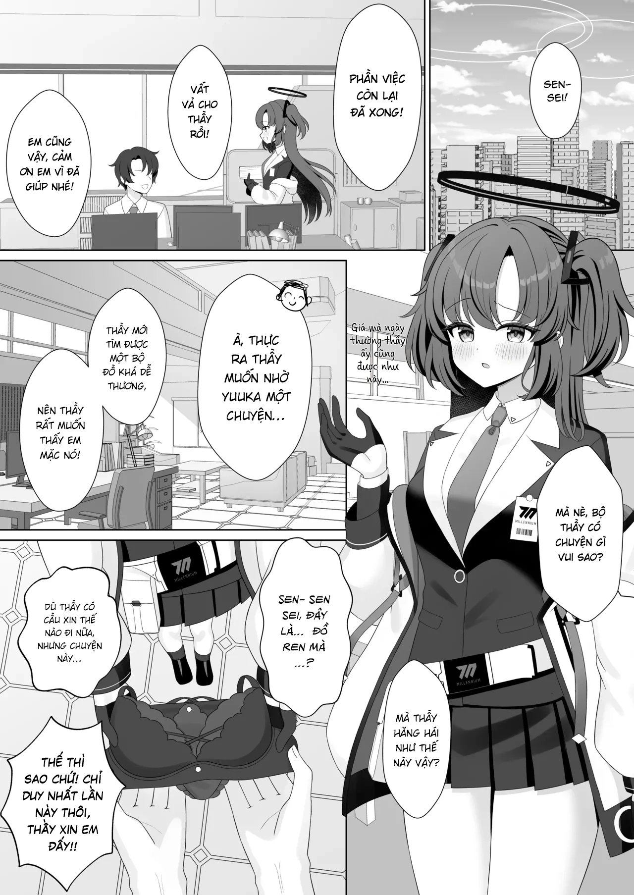 HentaiVN.net - Ảnh 3 - Sensei, cái bộ đồ hư hỏng này là sao hả? - One shot khô dái