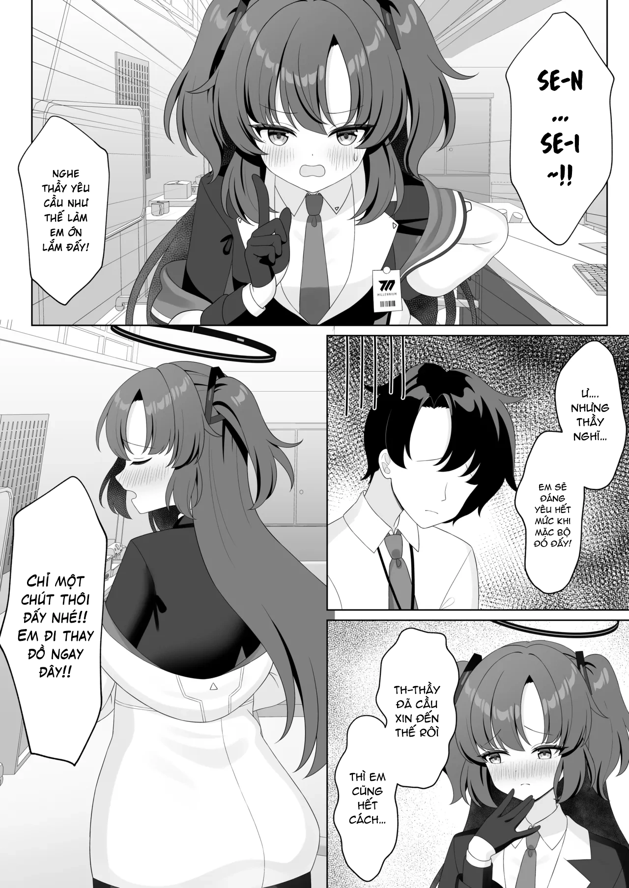 HentaiVN.net - Ảnh 4 - Sensei, cái bộ đồ hư hỏng này là sao hả? - One shot khô dái