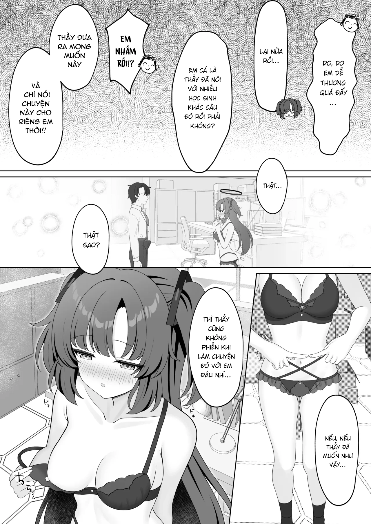 HentaiVN.net - Ảnh 6 - Sensei, cái bộ đồ hư hỏng này là sao hả? - One shot khô dái