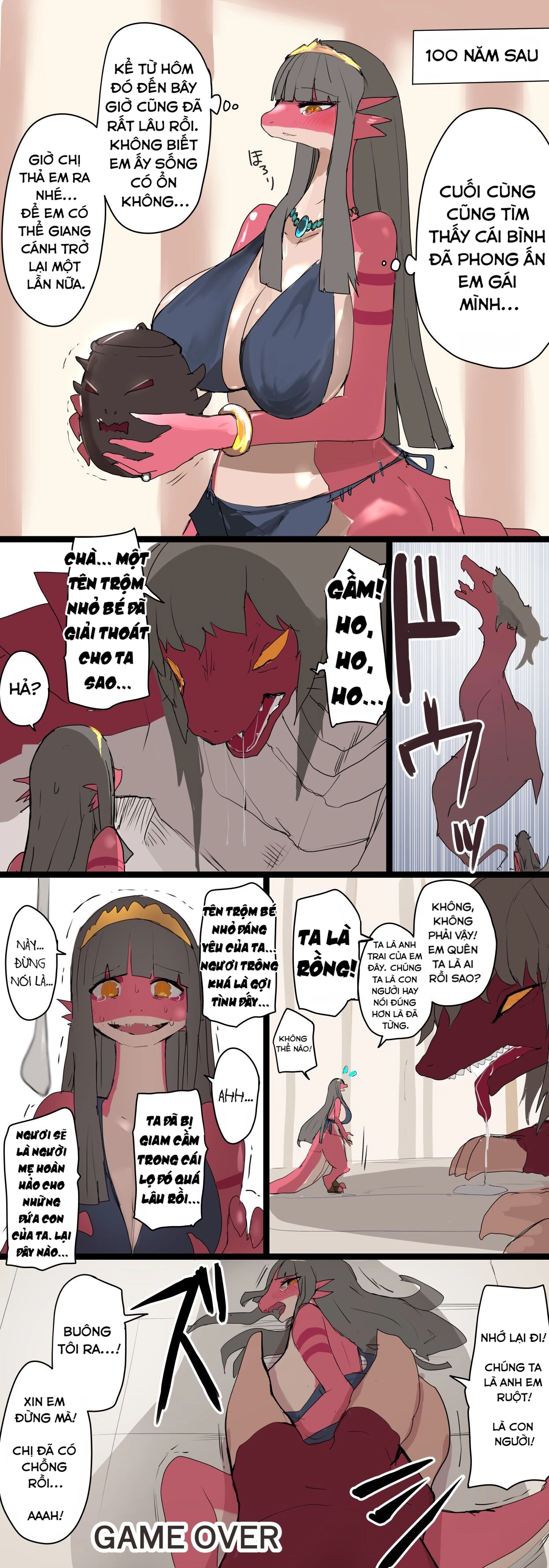HentaiVN.net - Ảnh 2 - Transformed Brother And Sister Trapped In An Isekai - Oneshot