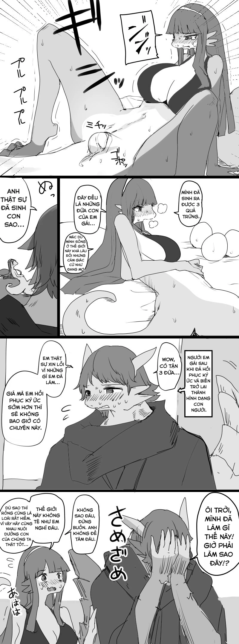 HentaiVN.net - Ảnh 3 - Transformed Brother And Sister Trapped In An Isekai - Oneshot