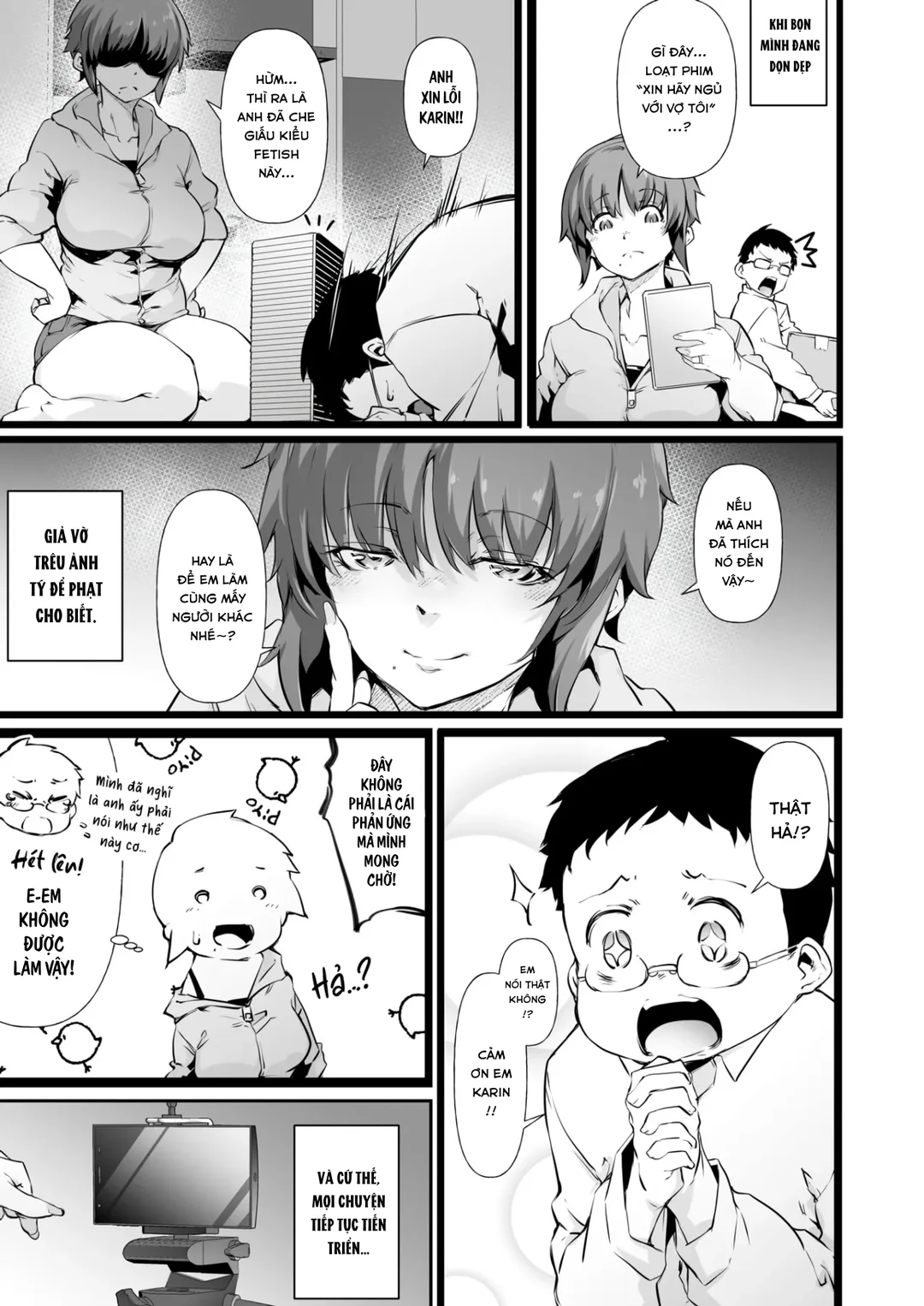 HentaiVN.net - Ảnh 4 - Karin-san’s Hidden Side and Her Naughty Videos - Oneshot