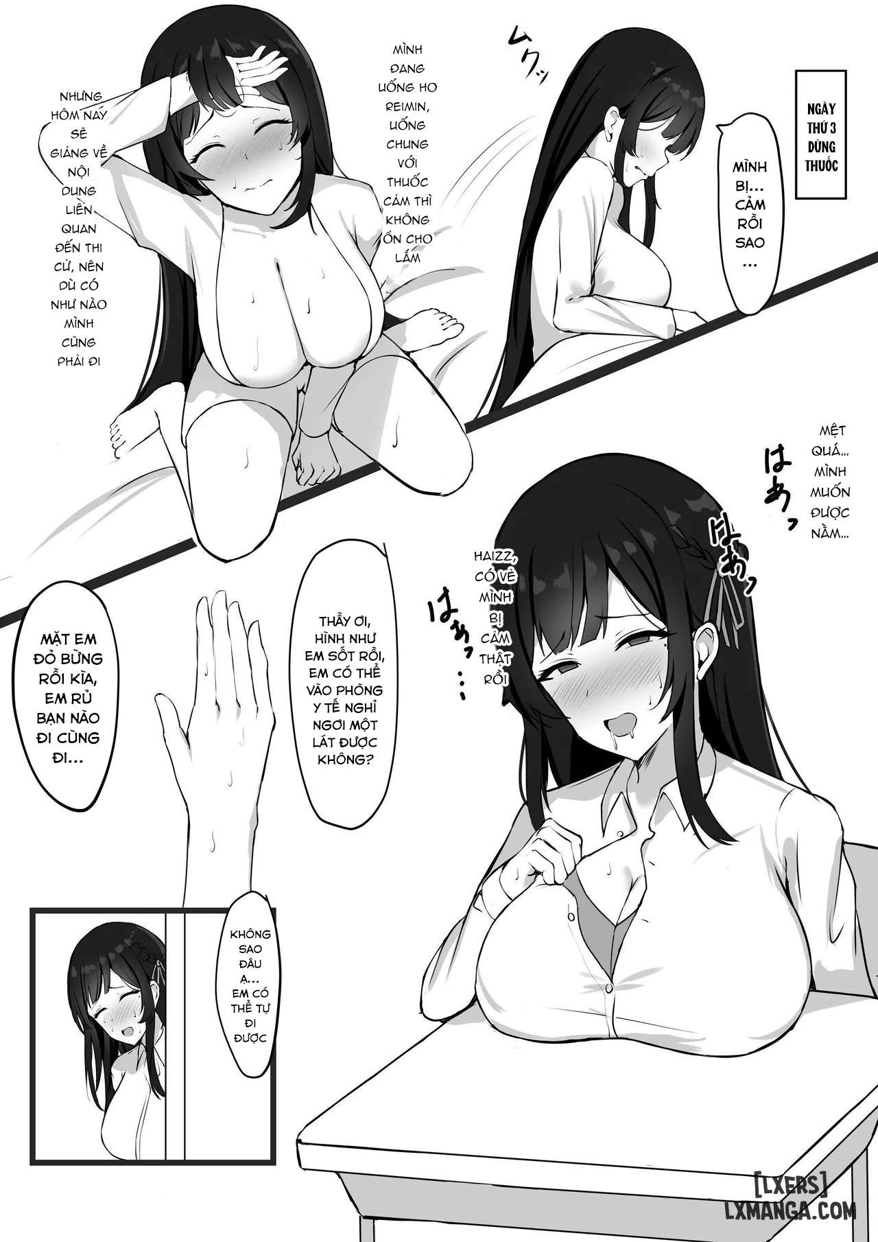 HentaiVN.net - Ảnh 9 - Shoshika Taisaku de Kyonyuu JK wa Hatsujouyaku de Seikyouiku Shimasu♪ - Oneshot.
