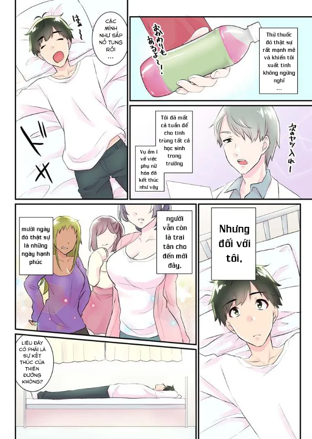 HentaiVN.net - Ảnh 22 - Hành Trình Có Harem [Nyotaika Harem Gakuen ~Uso desho?; Boku no Naka ni Shinyuu no Are ga Haitteru?!~] - Chap 4 [End]