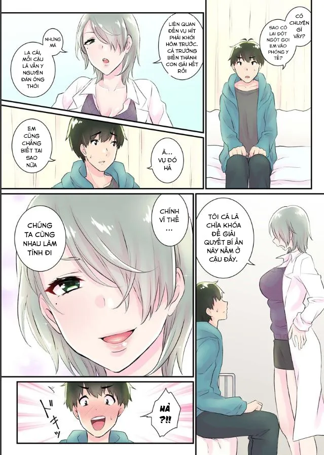 HentaiVN.net - Ảnh 3 - Hành Trình Có Harem [Nyotaika Harem Gakuen ~Uso desho?; Boku no Naka ni Shinyuu no Are ga Haitteru?!~] - Chap 4 [End]
