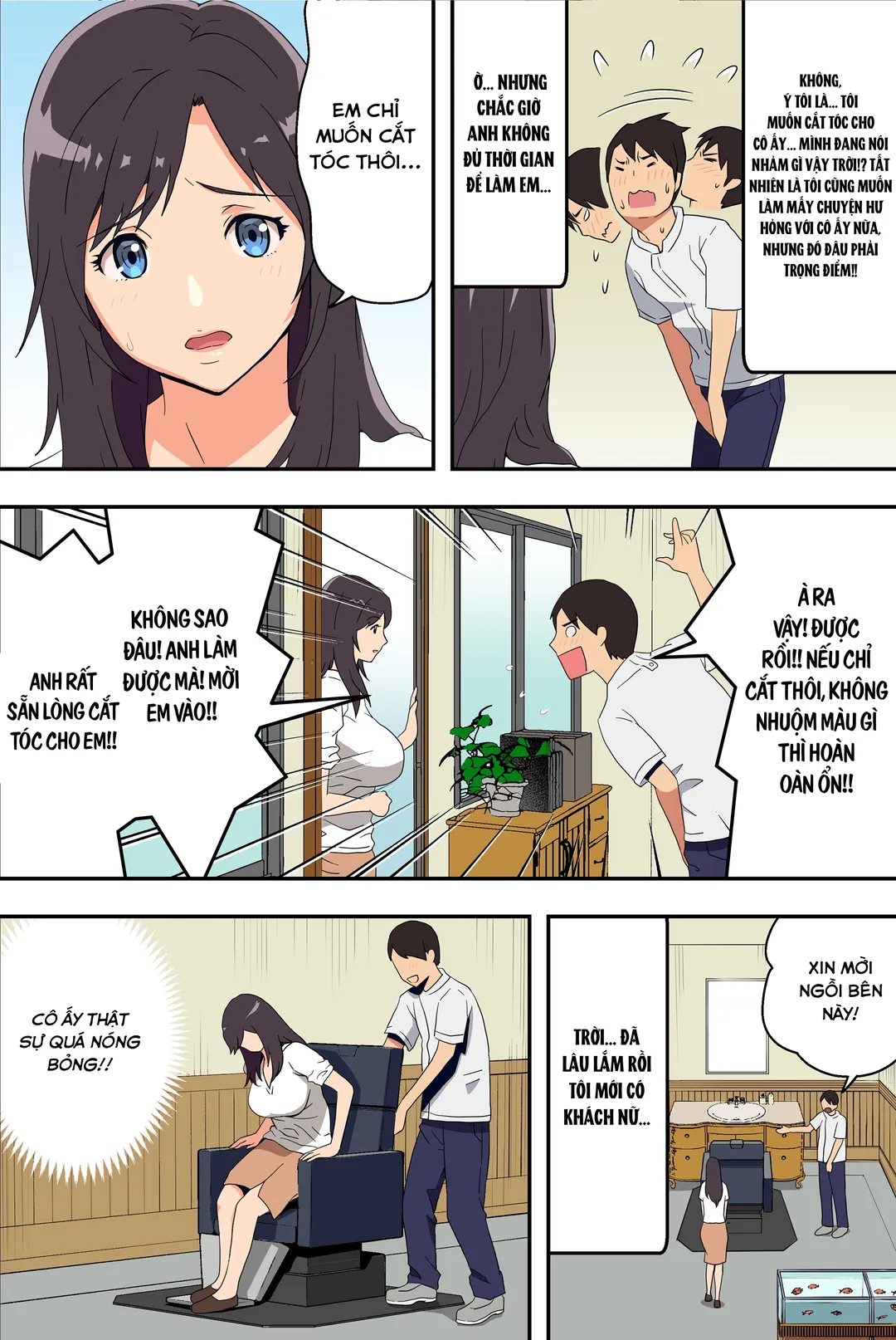 HentaiVN.net - Ảnh 10 - Tiệm cắt tóc sung sướng - Ch. 1