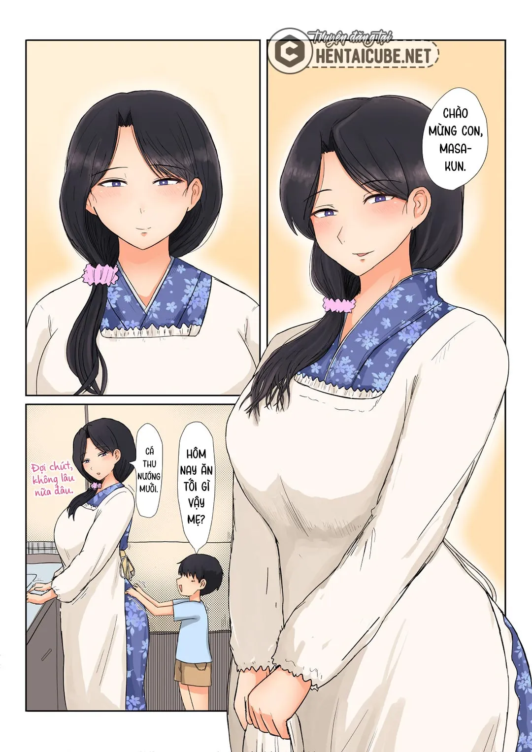 HentaiVN.net - Ảnh 6 - Mẹ ơi, con về rồi! [Tadaima Kaasan; I'm Home Mom] - Oneshot