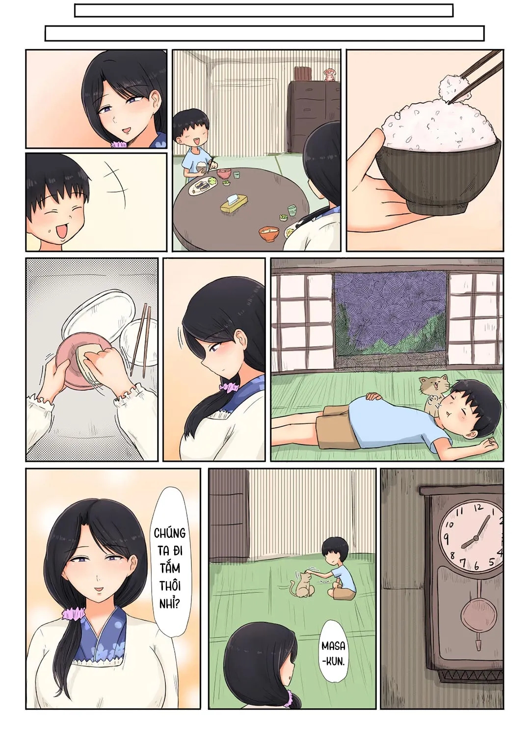 HentaiVN.net - Ảnh 7 - Mẹ ơi, con về rồi! [Tadaima Kaasan; I'm Home Mom] - Oneshot