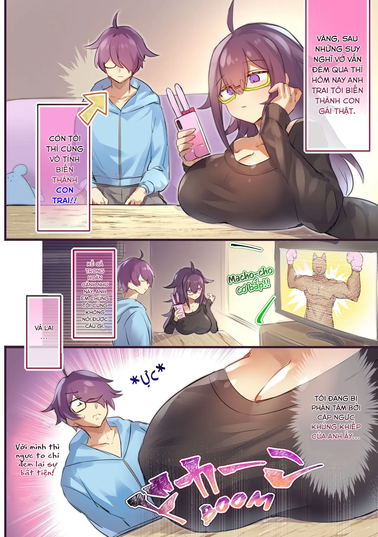 HentaiVN.net - Ảnh 5 - Người anh tuyệt nhất! [Seibetsu ga Gyakuten Shite Ani ni Paizuri saremashita; 性別が逆転して兄にパイズリされました; Our genders flipped and big brother gave me a titjob.] - 1-shot (Nhưng sẽ còn tiếp.)