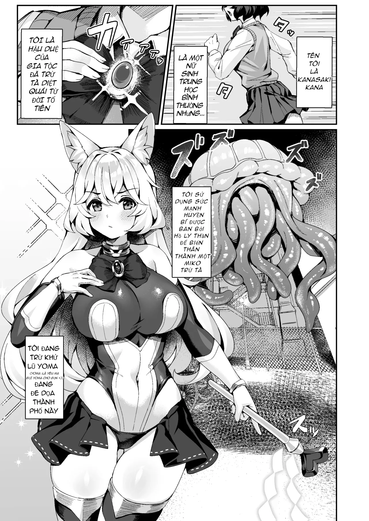 HentaiVN.net - Ảnh 2 - Nữ tu trừ tà kana bị yêu ma nữ vắt khô - Chapter 1