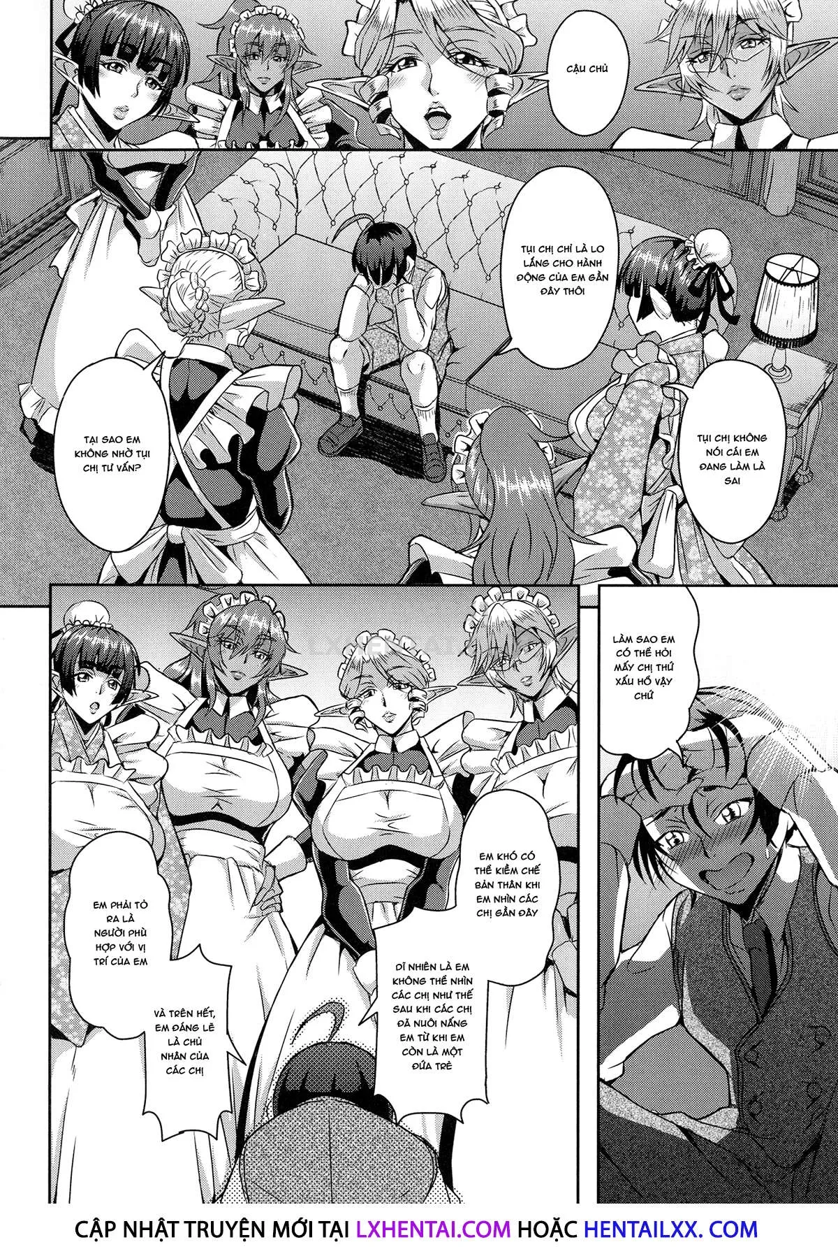 HentaiVN.net - Ảnh 10 - Elf Harem Story [Elf Harem Monogatari; エルフハーレム物語] - Chap 4