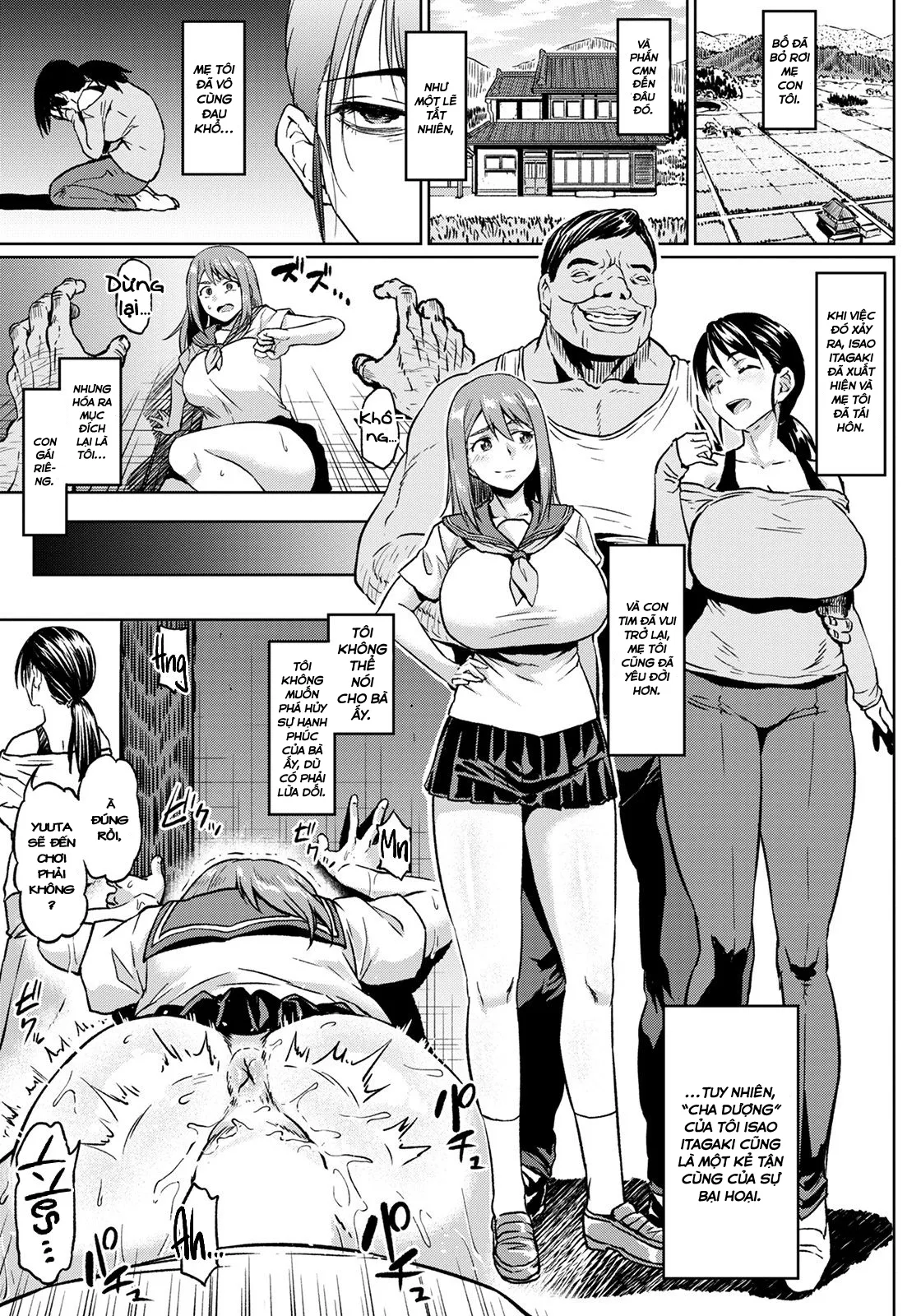 HentaiVN.net - Ảnh 3 - Taisetsu na Futari o Uragiru NTR [Being untrue to the two she loved the most] - Oneshot
