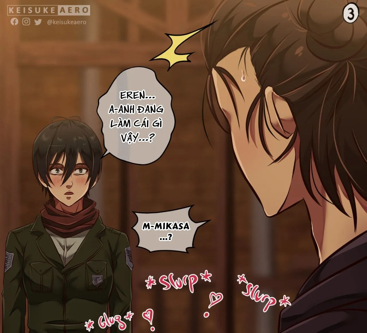 HentaiVN.net - Ảnh 7 - Tuyển Tập Eren Yeager [Attack on titans (KA)] - Chap 2. Eren x Mikasa x Annie