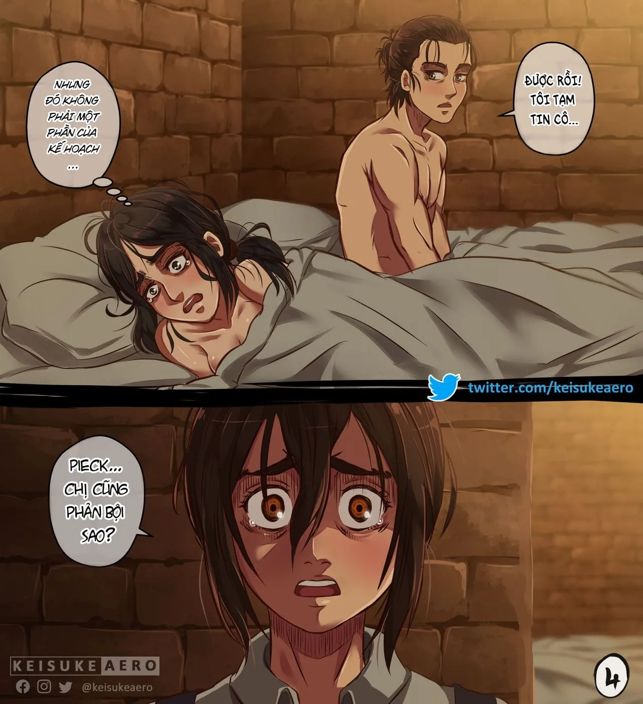 HentaiVN.net - Ảnh 5 - Tuyển Tập Eren Yeager [Attack on titans (KA)] - Chap 3. Eren x Pieck